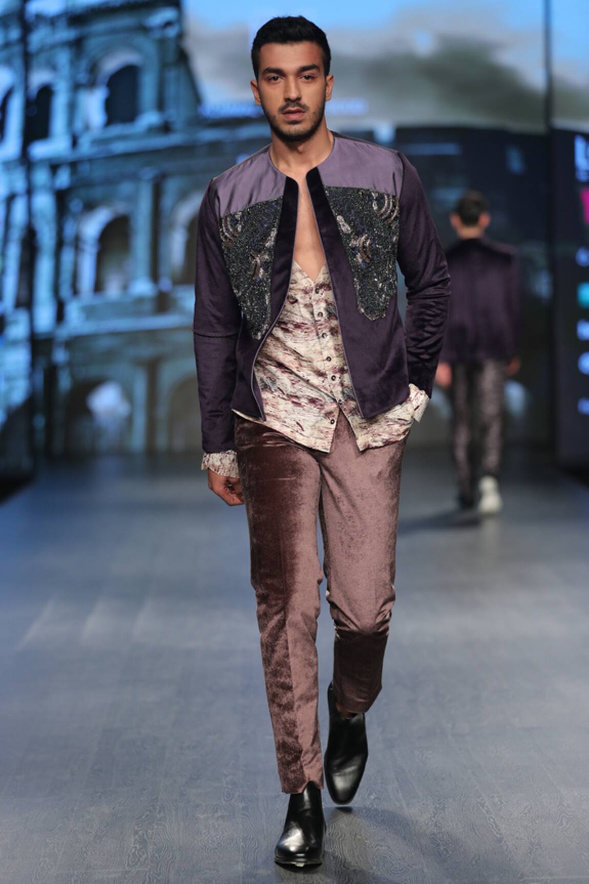 Kommal Sood Digital print pant set with jacket