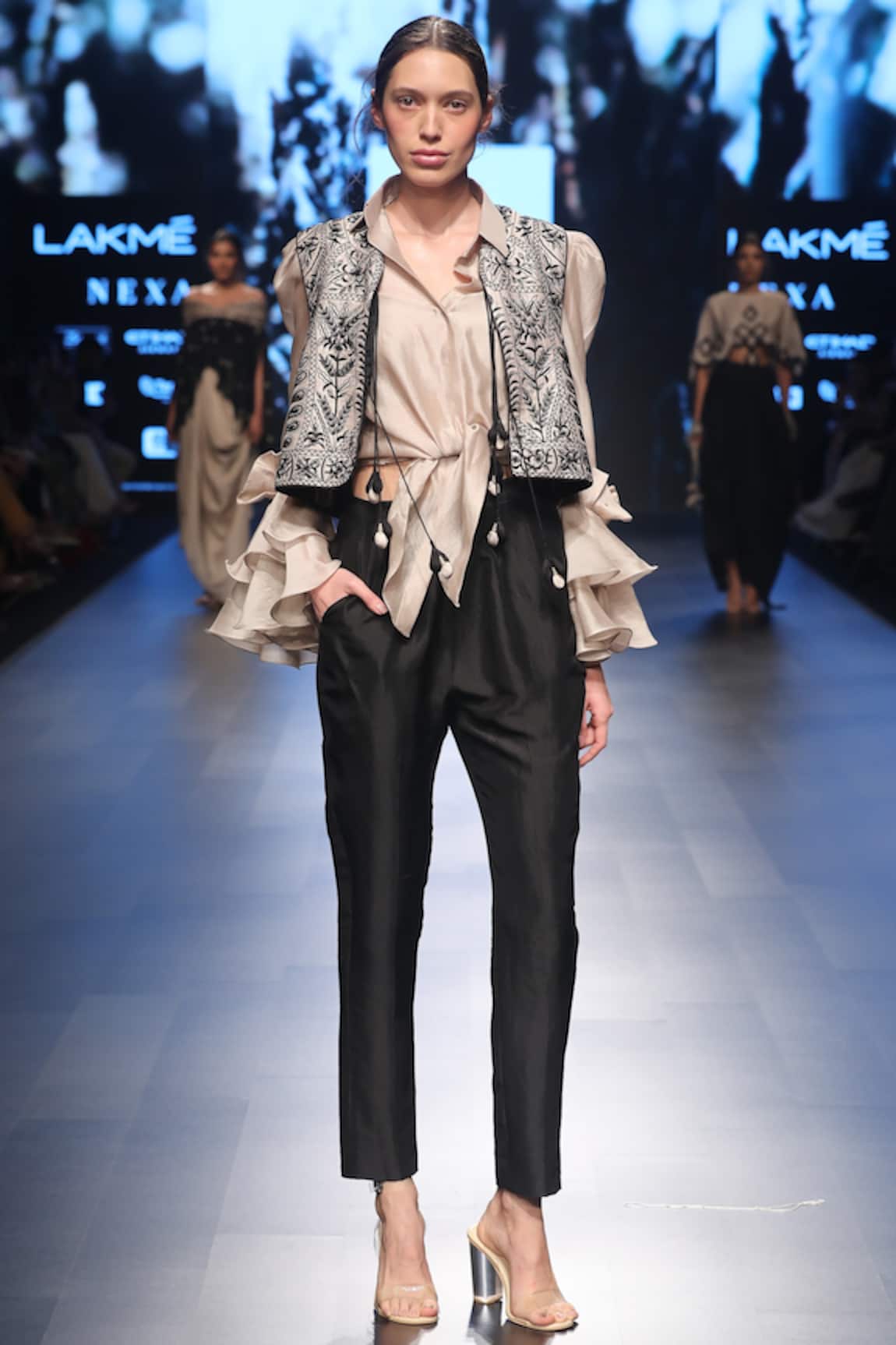 Jayanti Reddy Embroidered Waist Coat Pant Set 