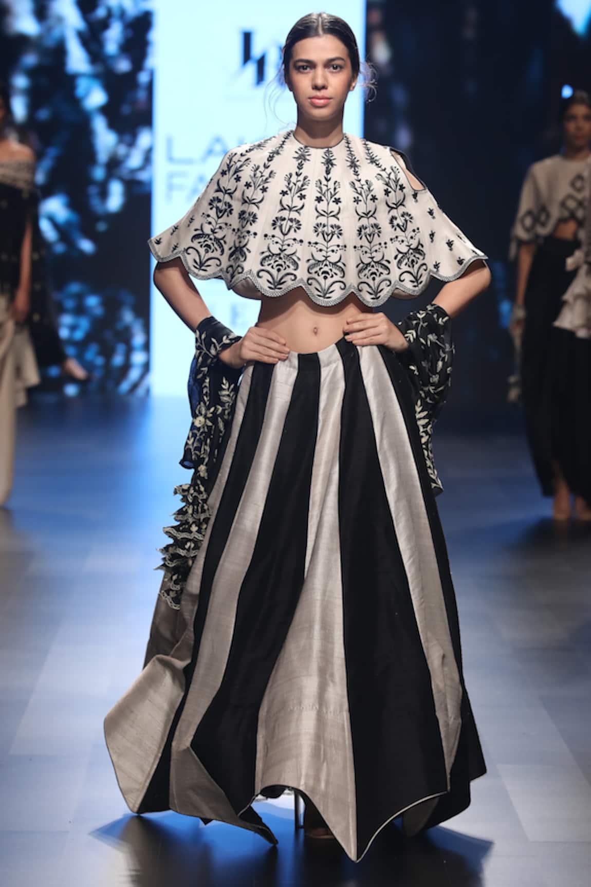 Jayanti Reddy Embroidered Cape Lehenga Set 