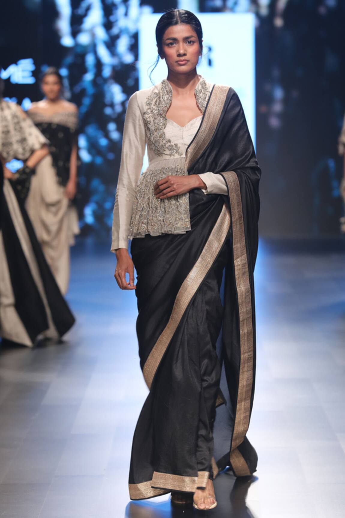 Jayanti Reddy Banarasi Border Saree with blouse 