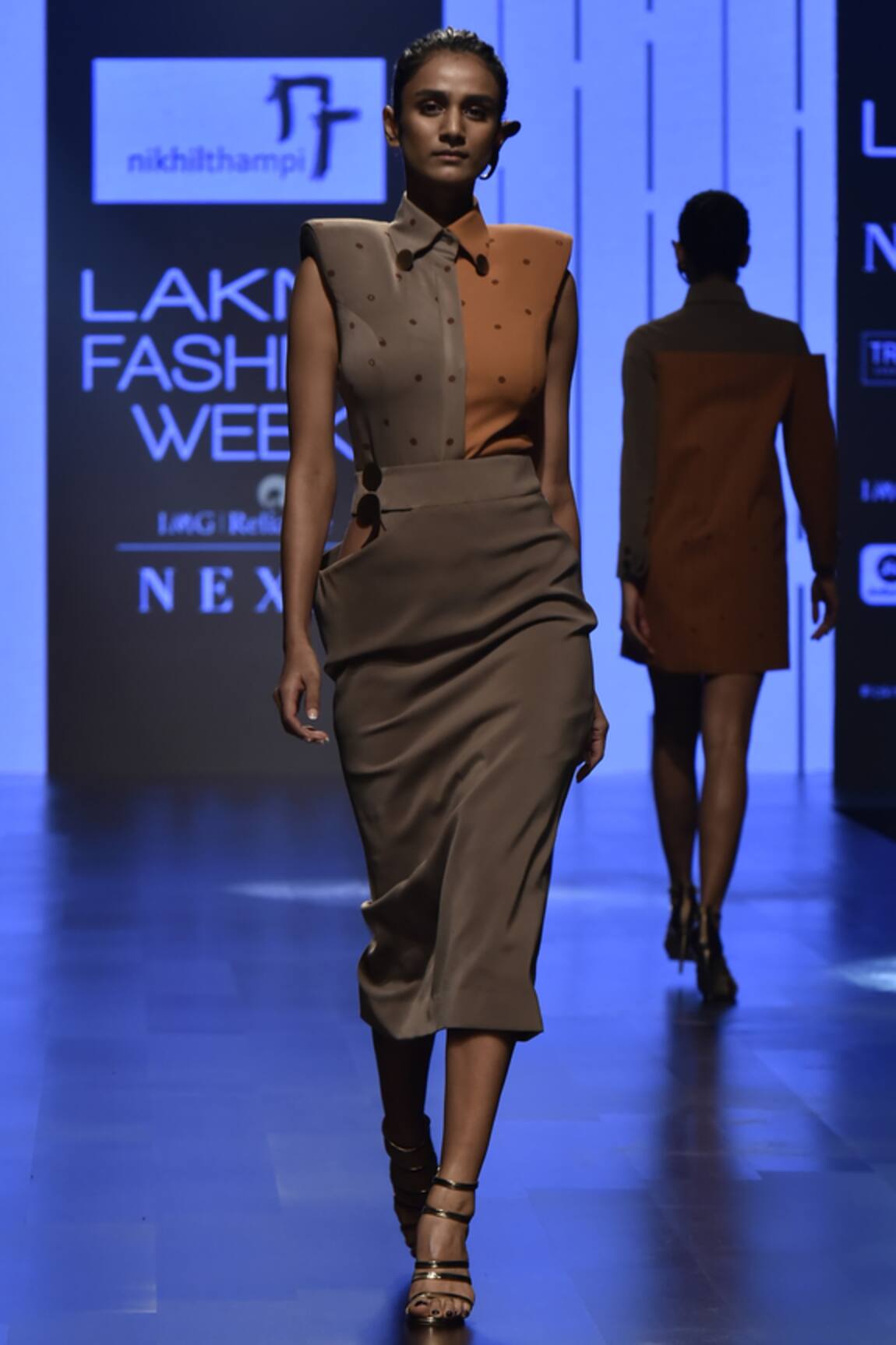 Nikhil Thampi Collared Bodysuit With Skirt 