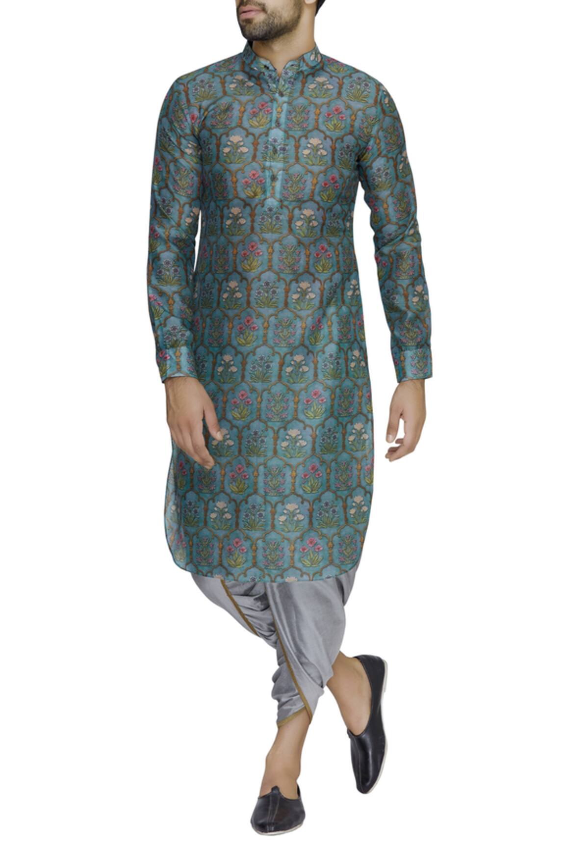 Pranay Baidya Floral Mughal Print Kurta