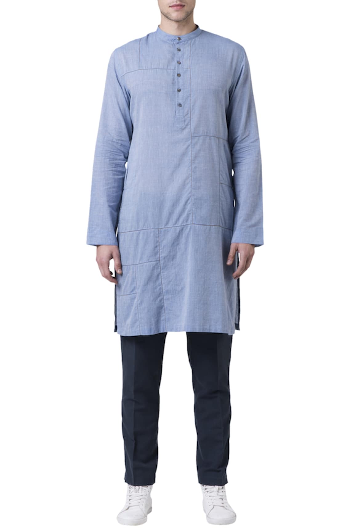 Suketdhir Plain Cotton Mul Mul Kurta