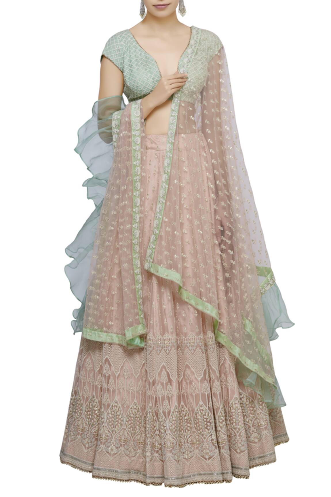 Abhi Singh Hand Embroidered Lehenga Set