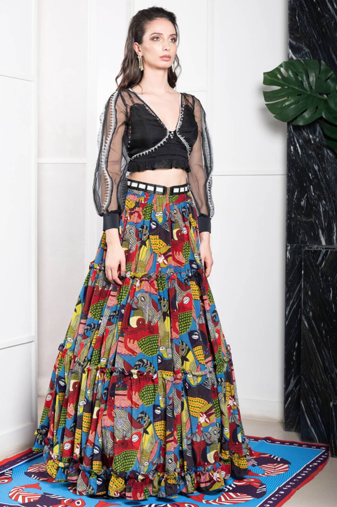 Color silky skirt 222020