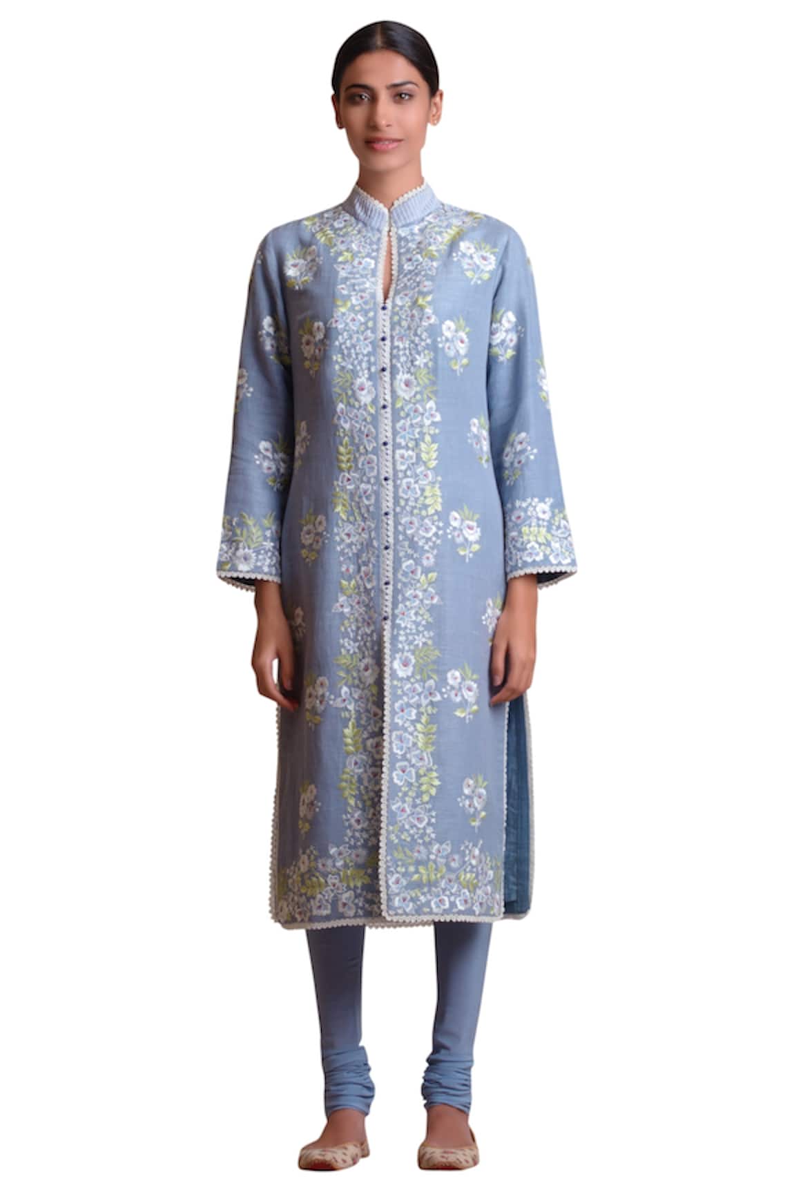 Sue Mue Linen embroidered kurta set