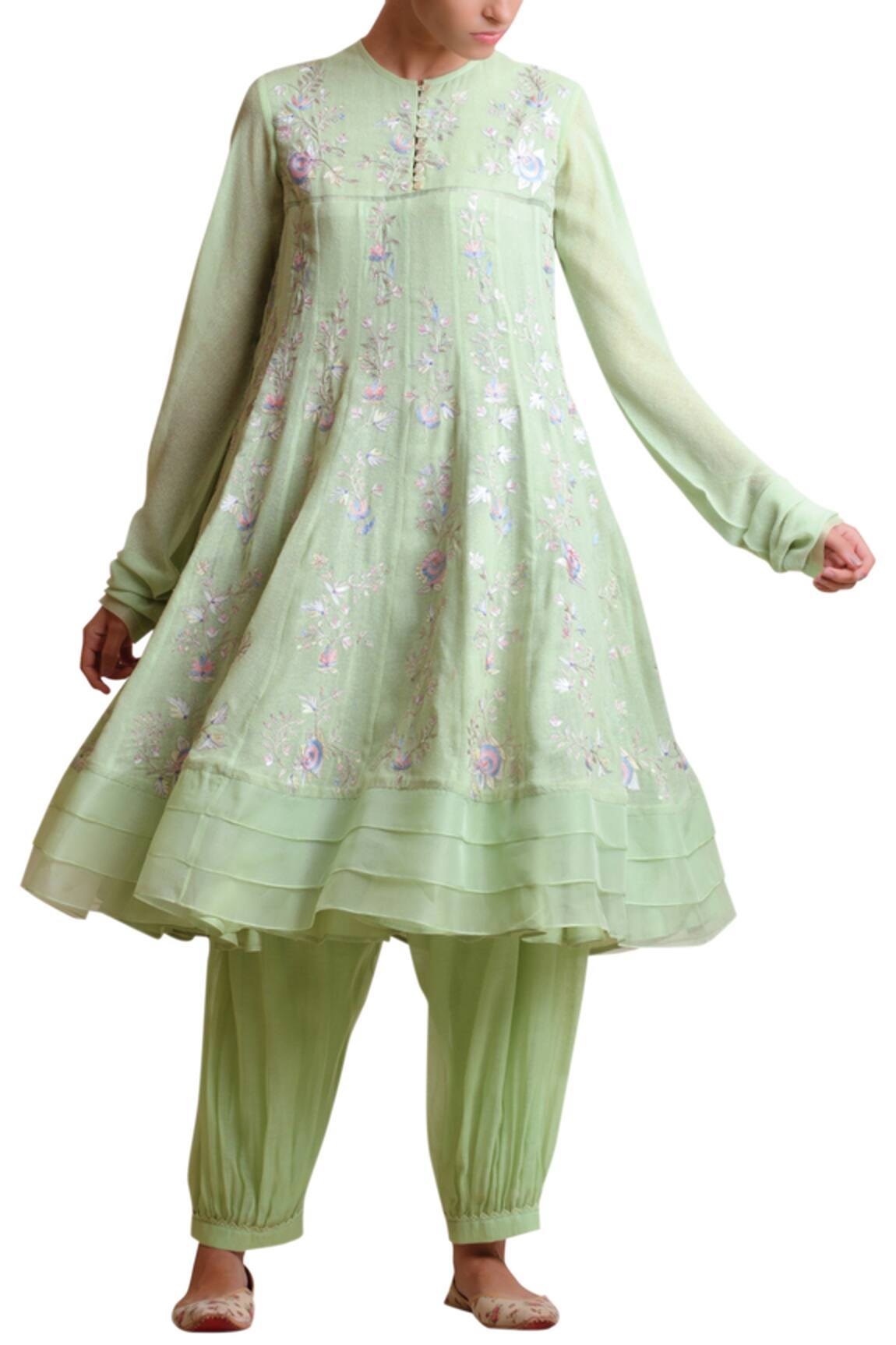 Sue Mue Handloom Embroidered Anarkali Set