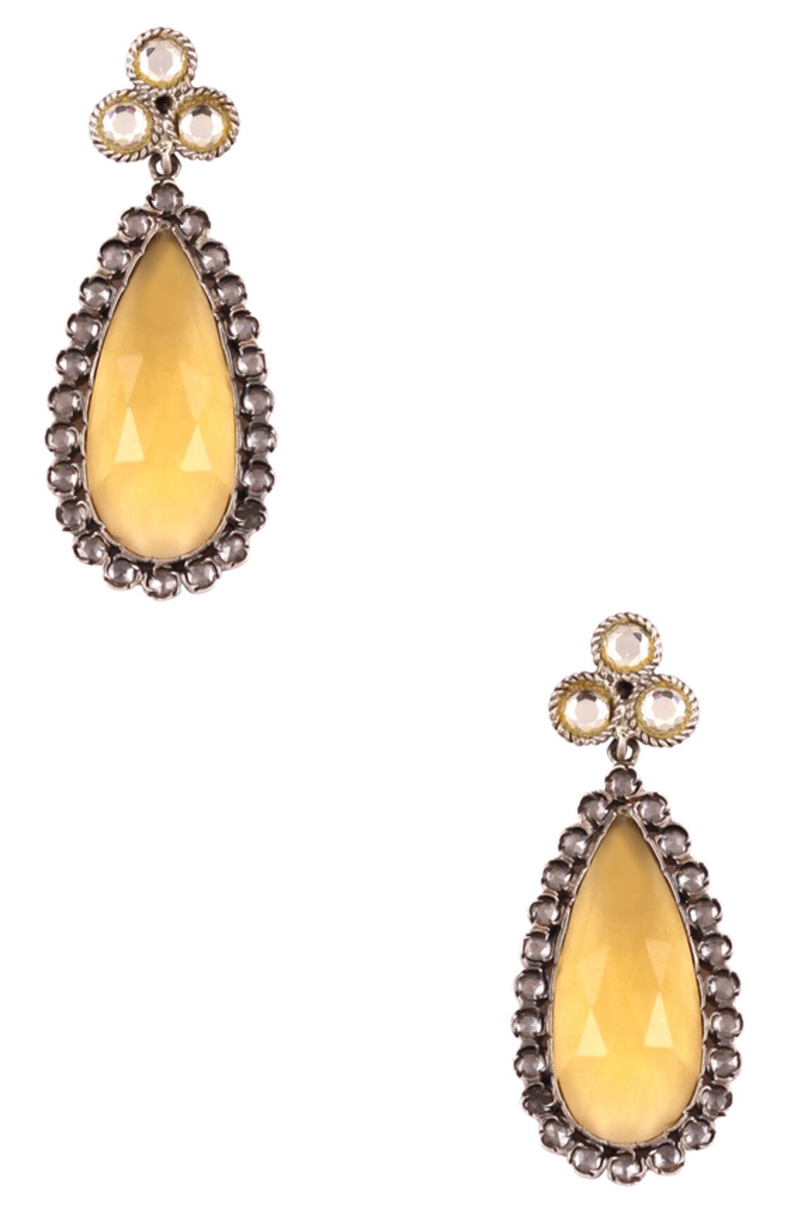 Sangeeta Boochra Multi Colour Stone Danglers