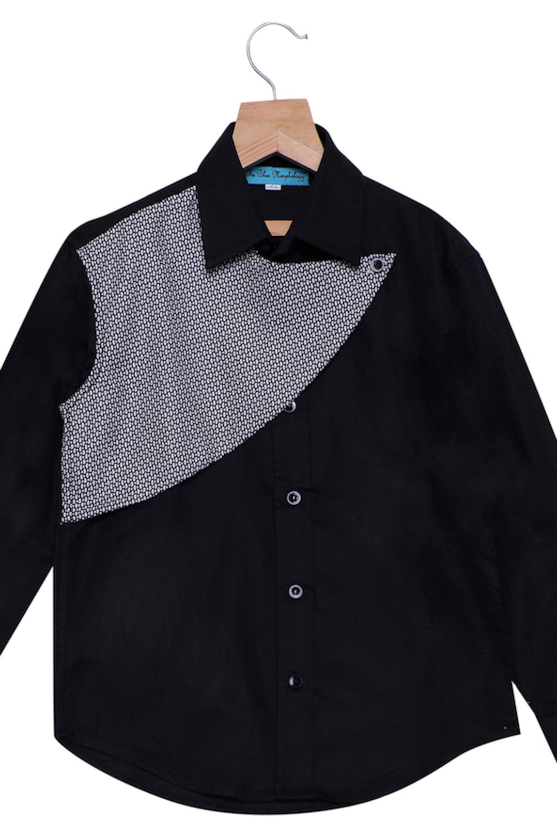 The Blue Morphology Linen printed  shirt