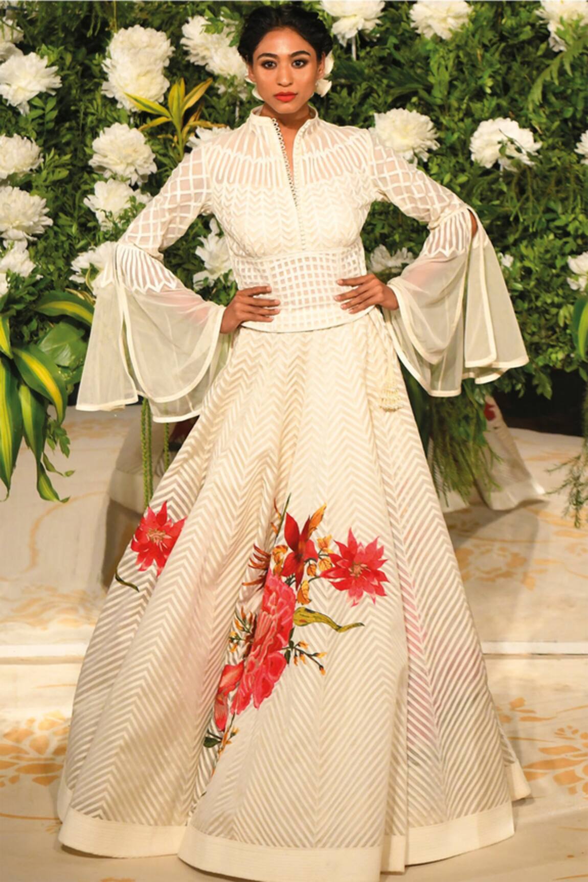 Rohit Bal Embroidered Kalidar Lehenga