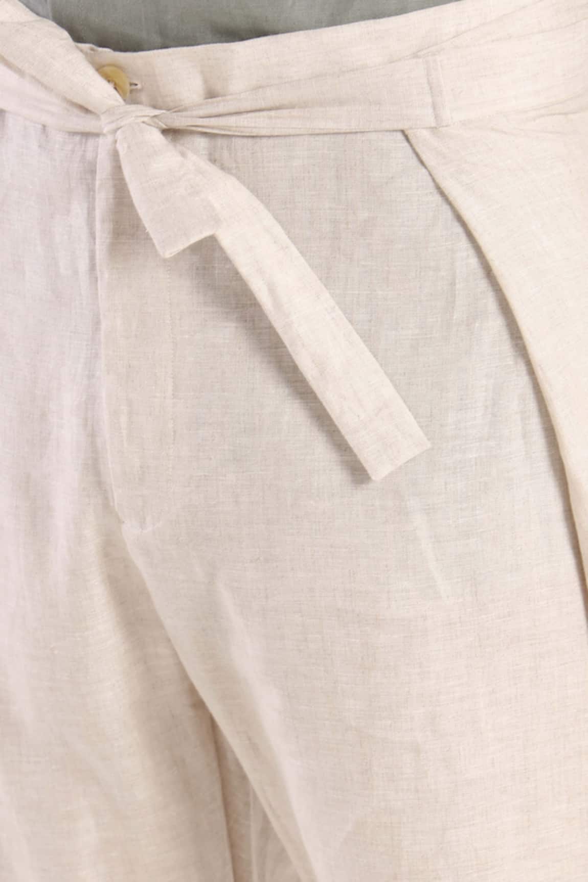 Buy Ivory White Linen Trouser for Men  Beyours