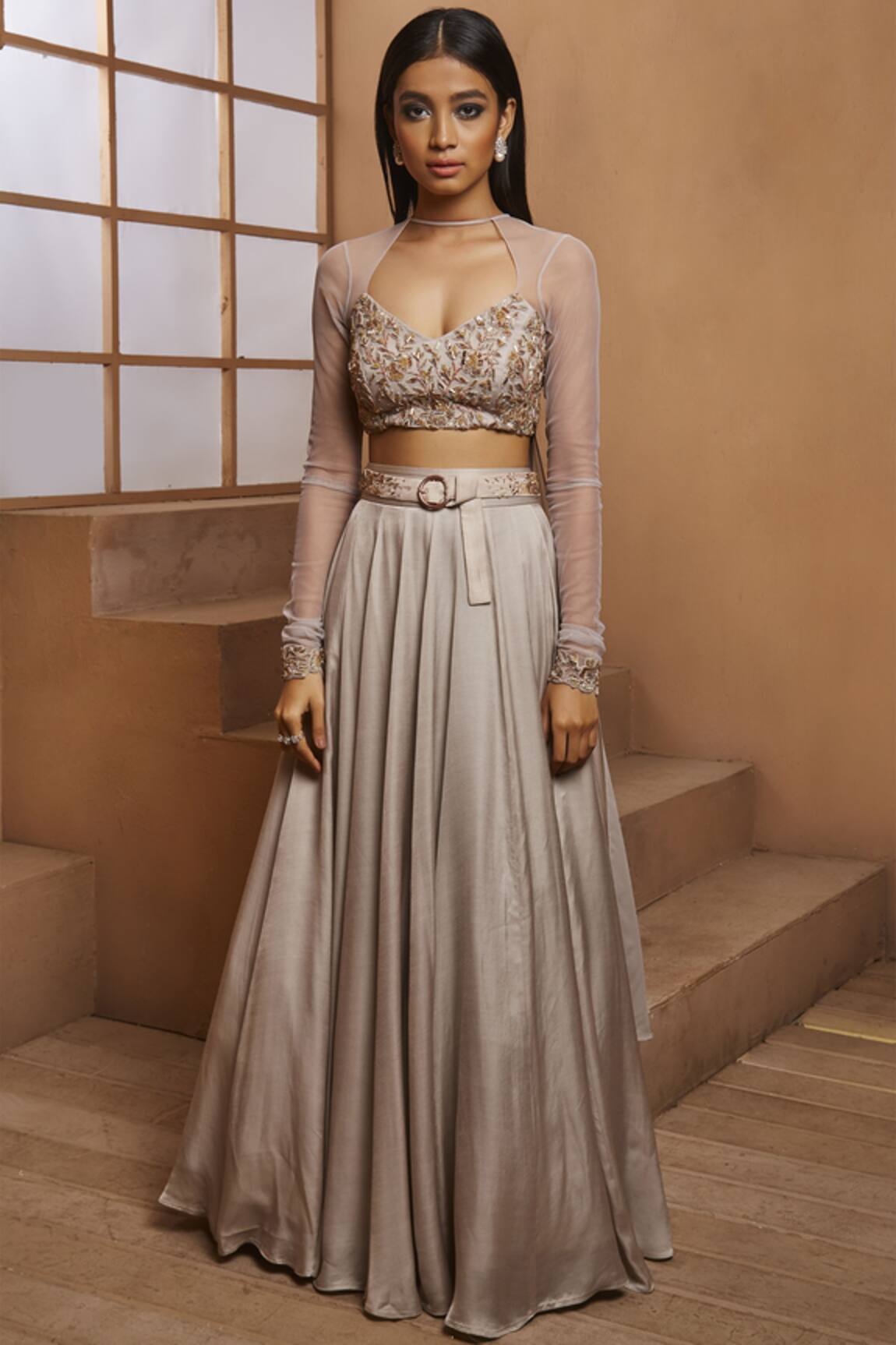 Shloka Khialani Embroidered Lehenga Set 