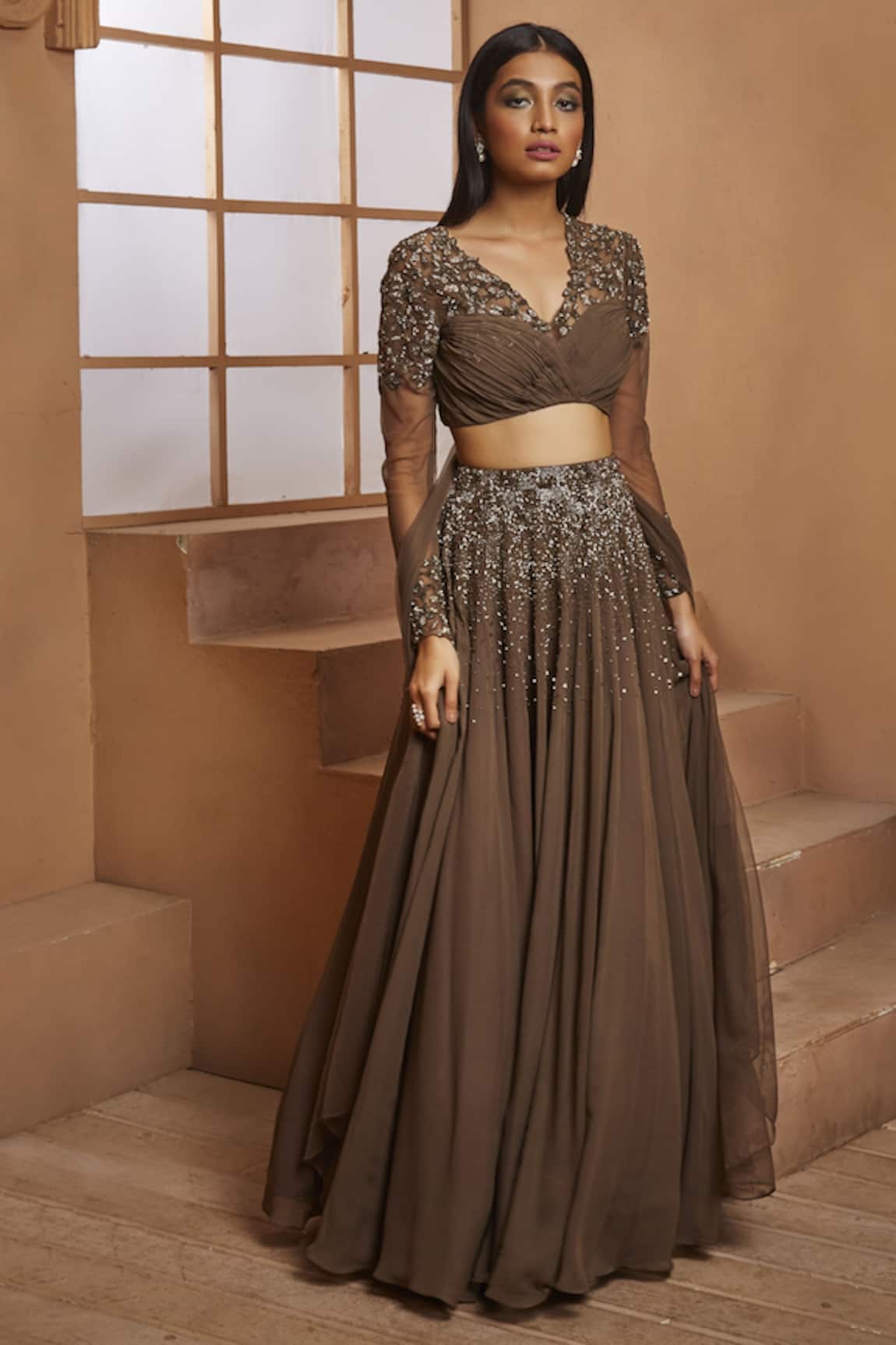 Shloka Khialani Embroidered lehenga set