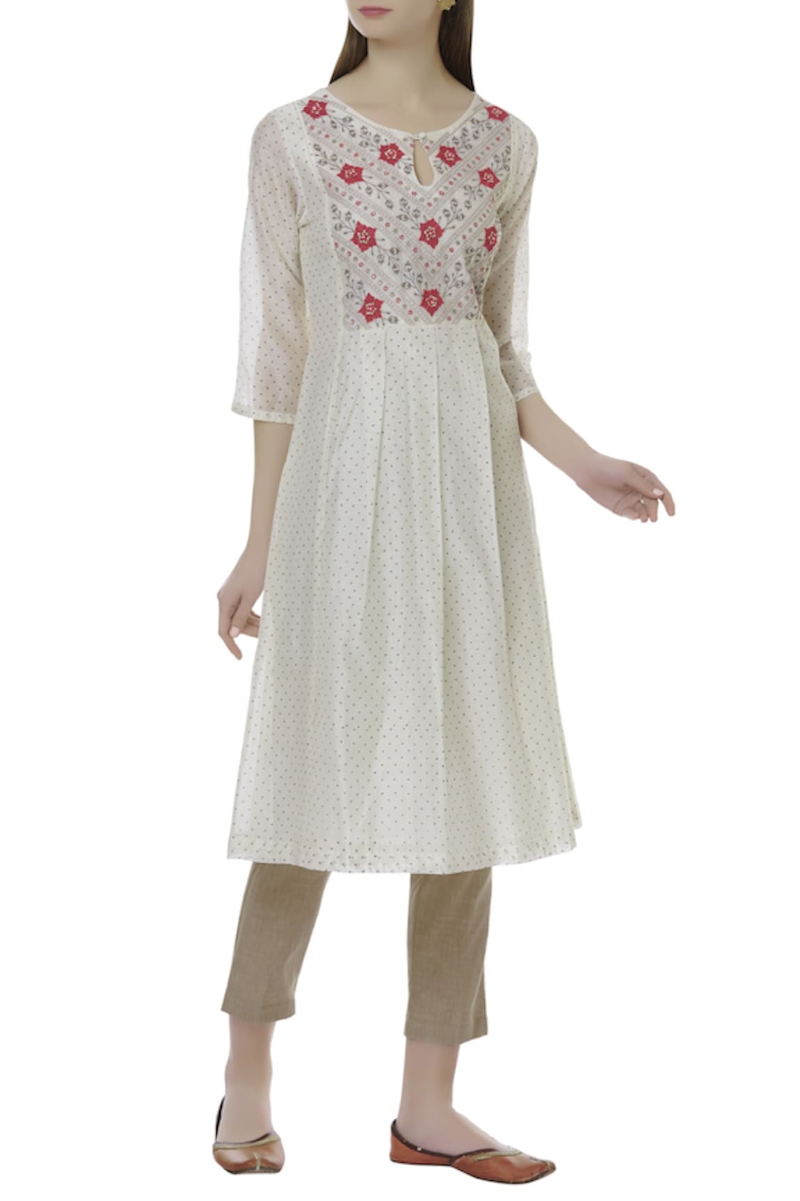 Ivory by Dipika Chanderi Kurta & Pant Set