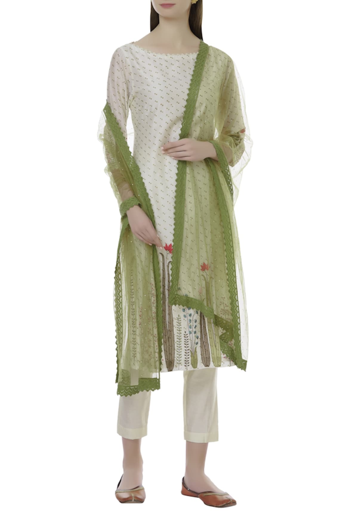 Ivory by Dipika Chanderi Kurta Set