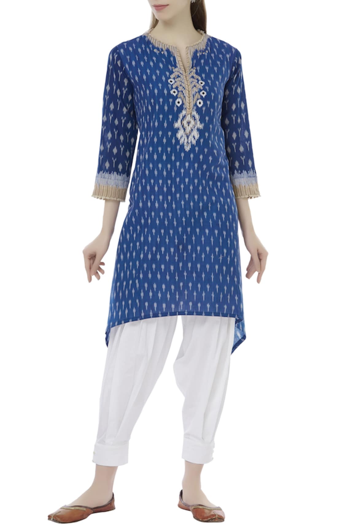 House of Kotwara Ikat Kurta & Dhoti Pant Set