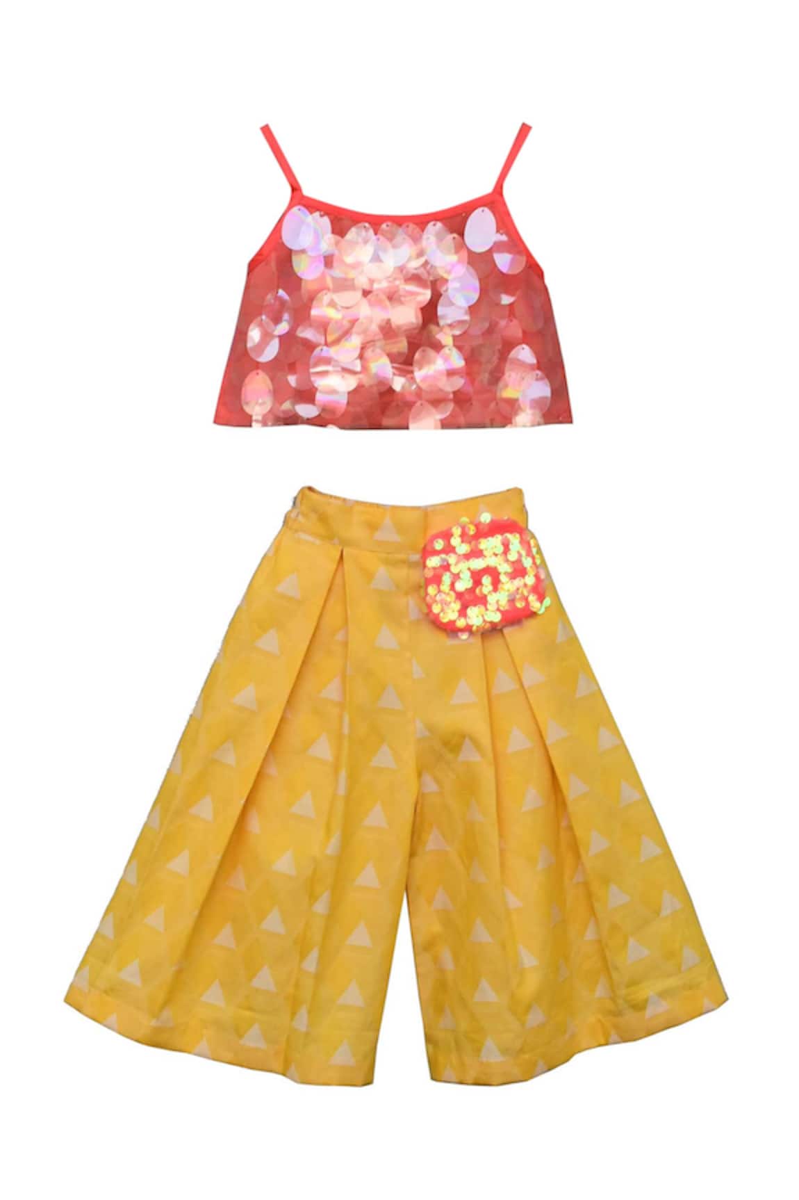 Fayon Kids Embellished Top & Palazzo Set 