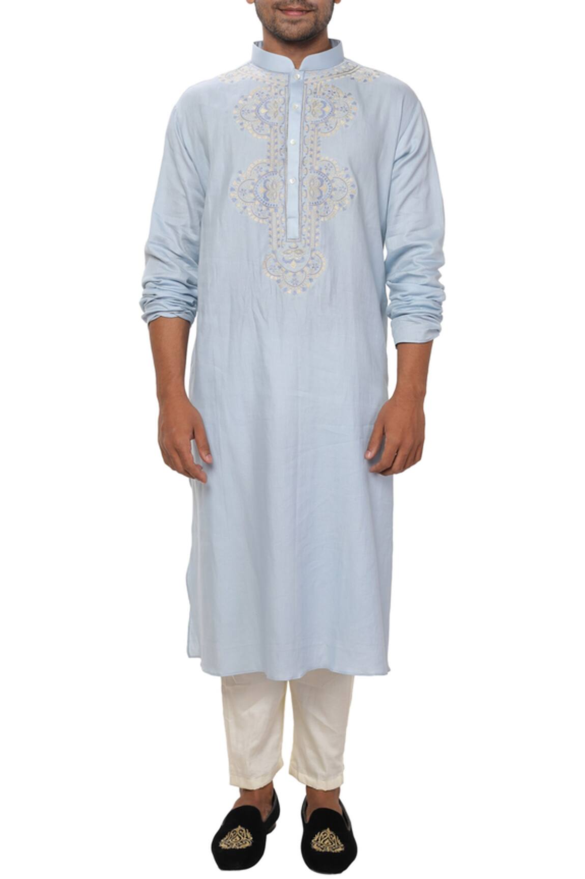 Smriti By Anju Agarwal Embroidered Kurta Set