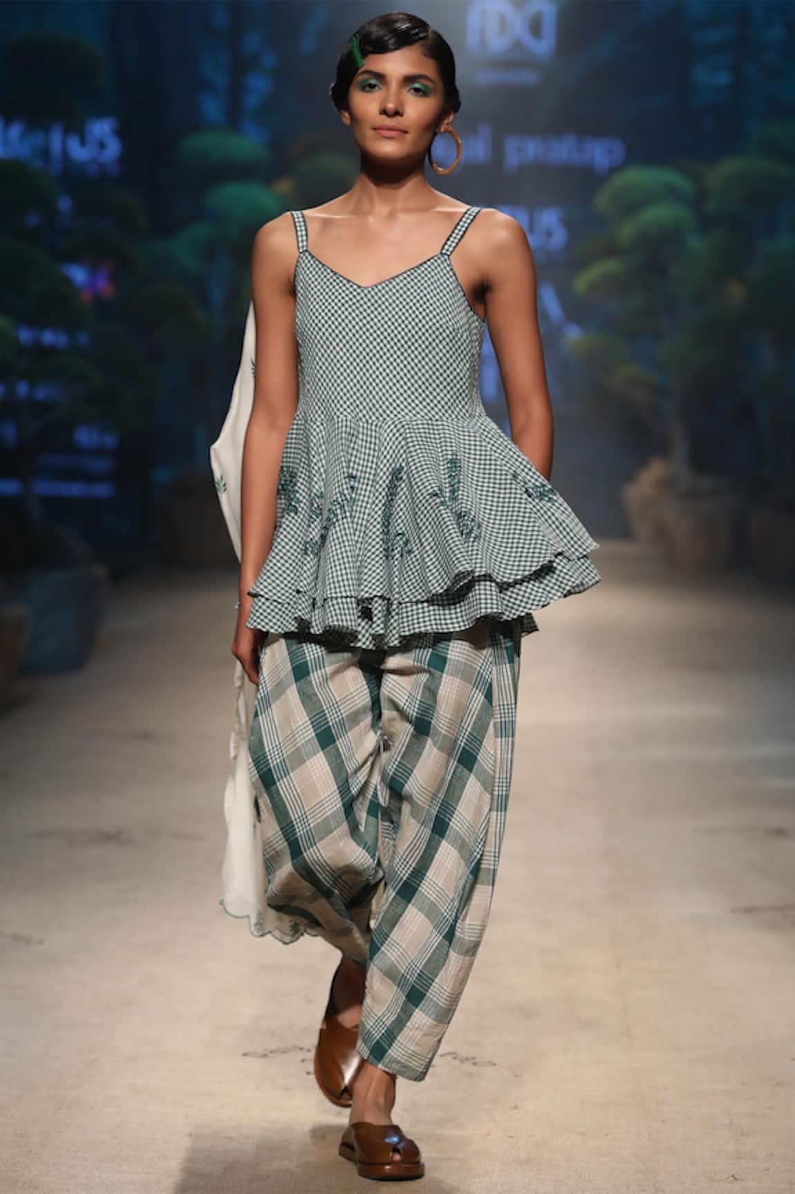 Payal Pratap Linen Checkered Pants 