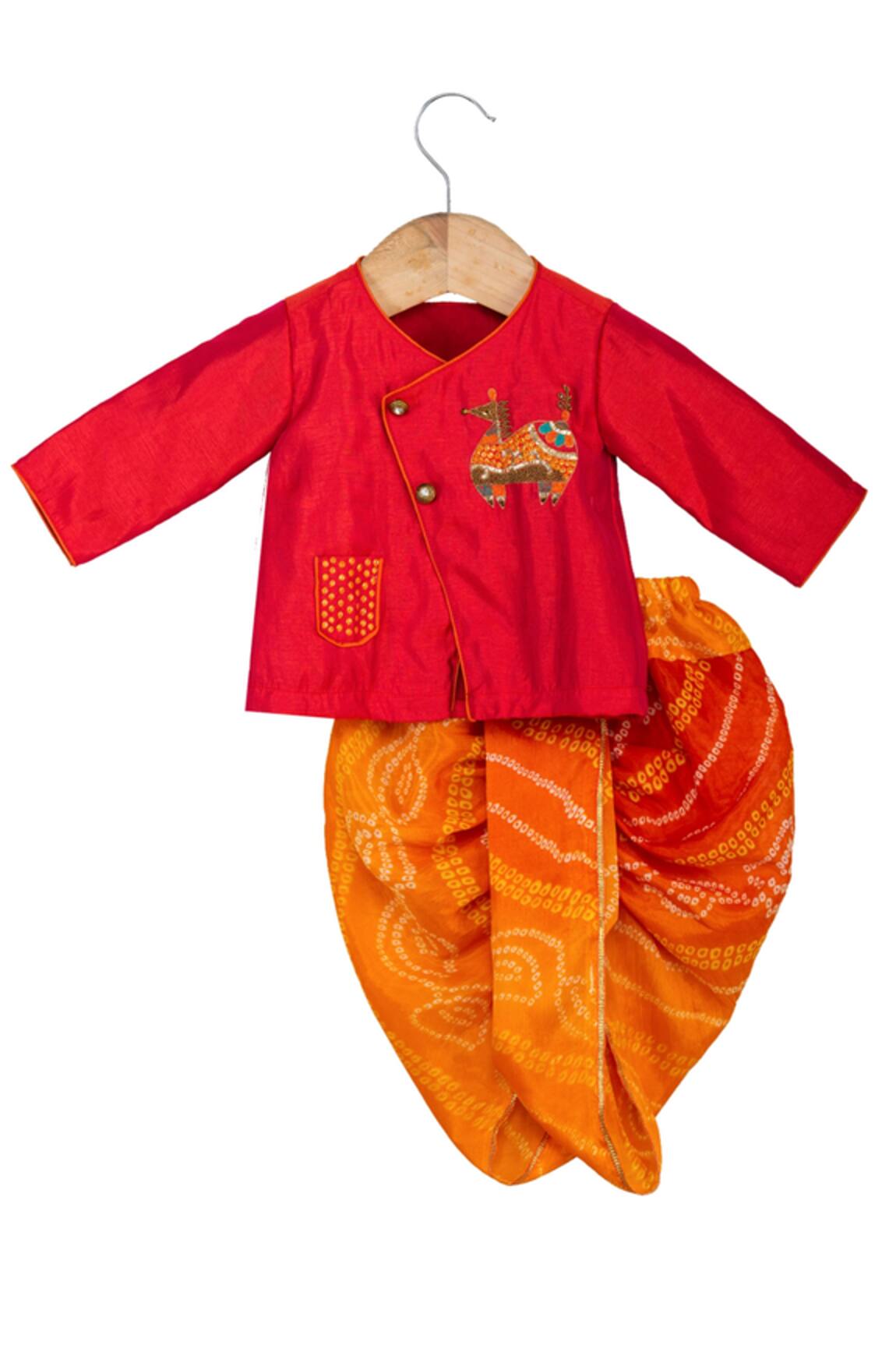 Minikin Cotton Silk Kurta Set 