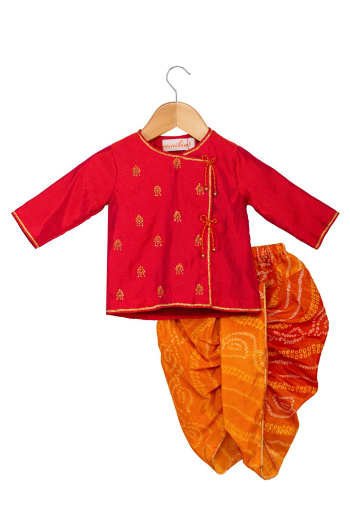 Minikin Cotton Silk Kurta Set