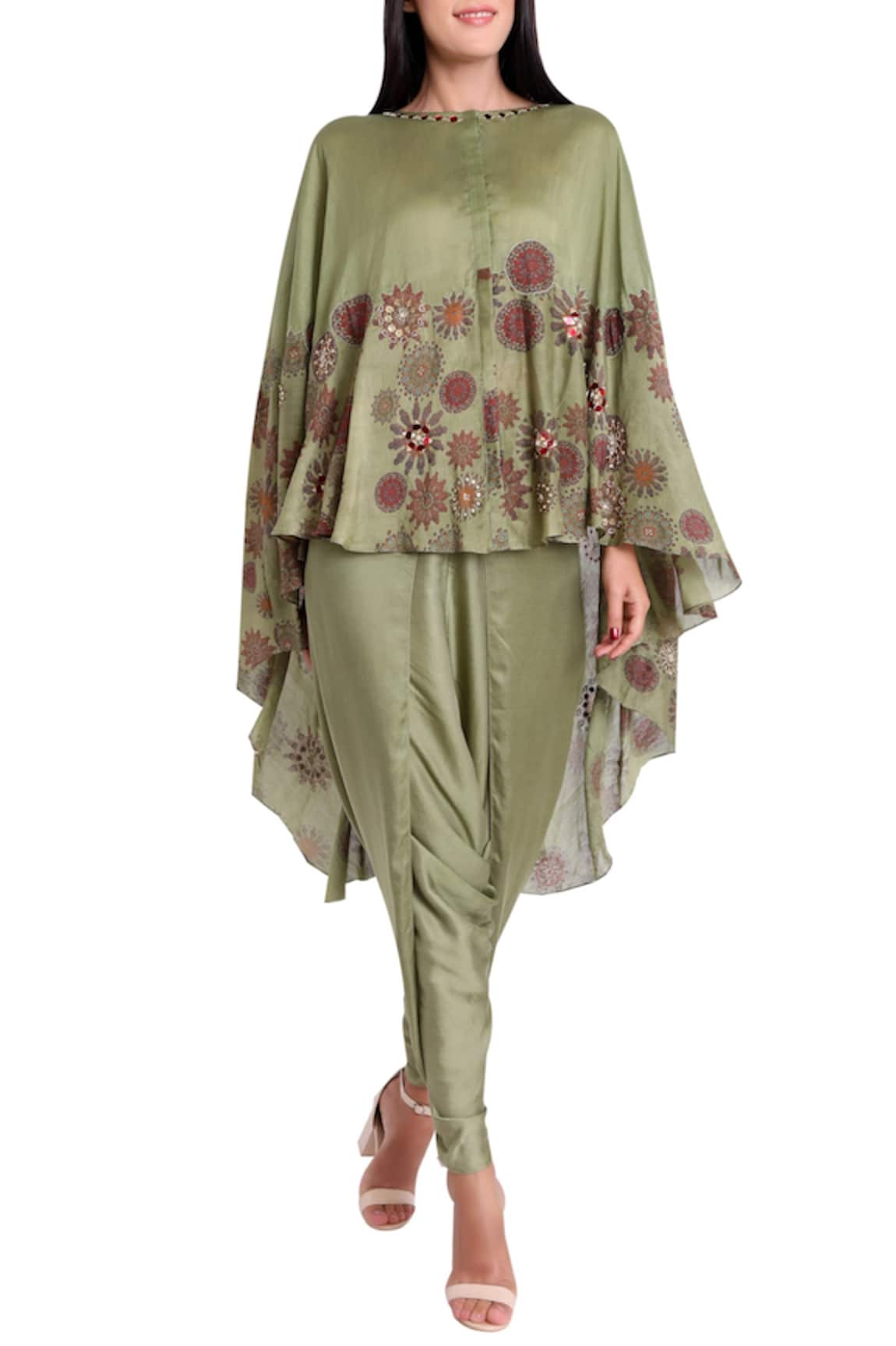 Natasha J Chanderi Cape with Dhoti Pants