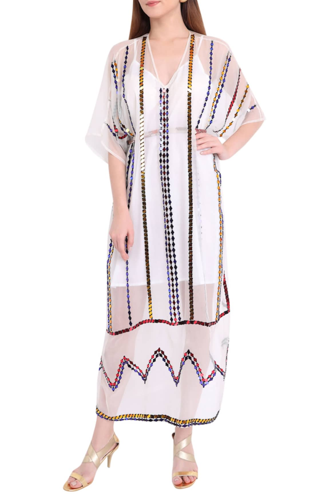 Natasha J Embellished Kaftan Tunic