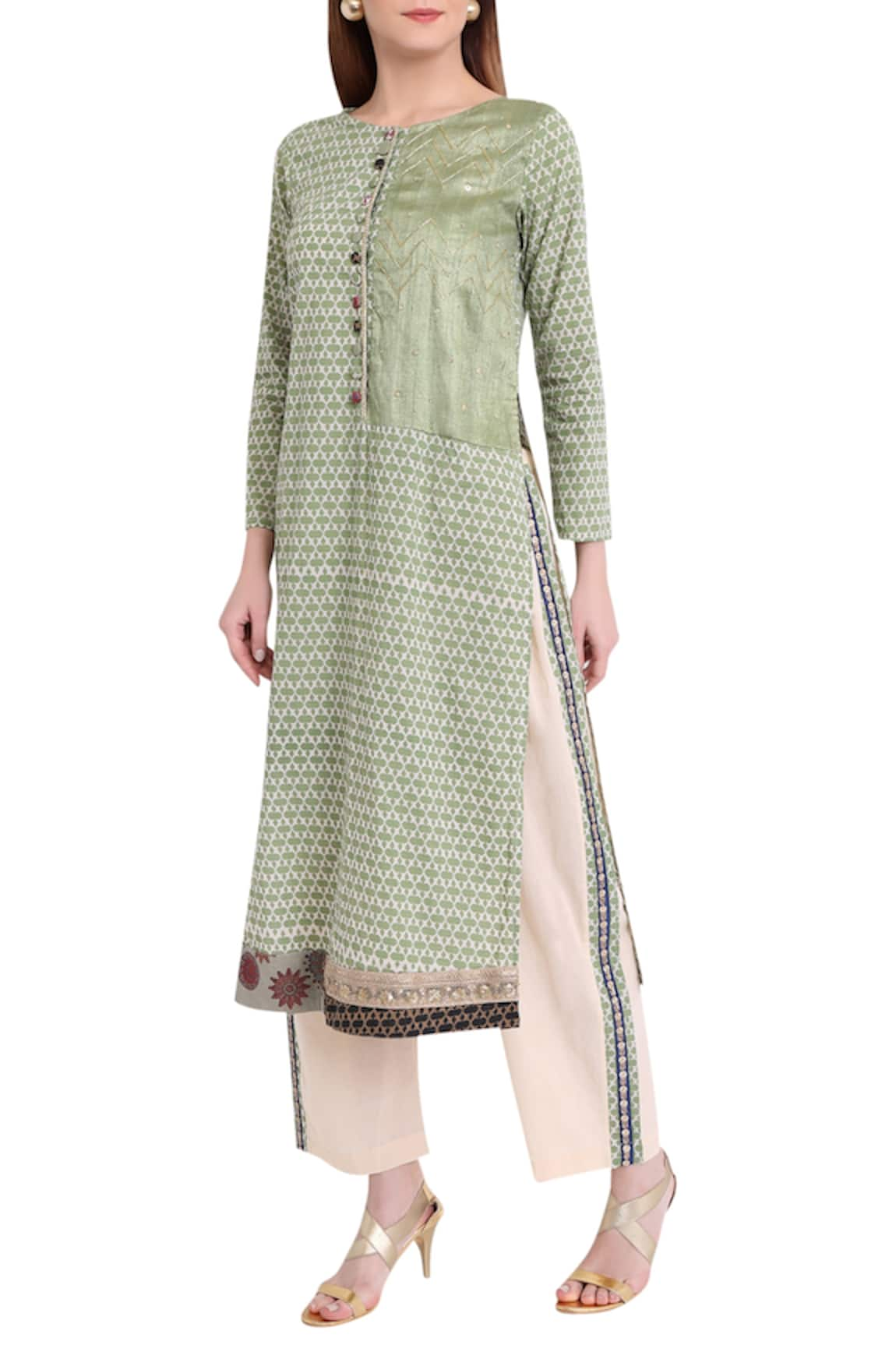 Natasha J Block Print Kurta Set