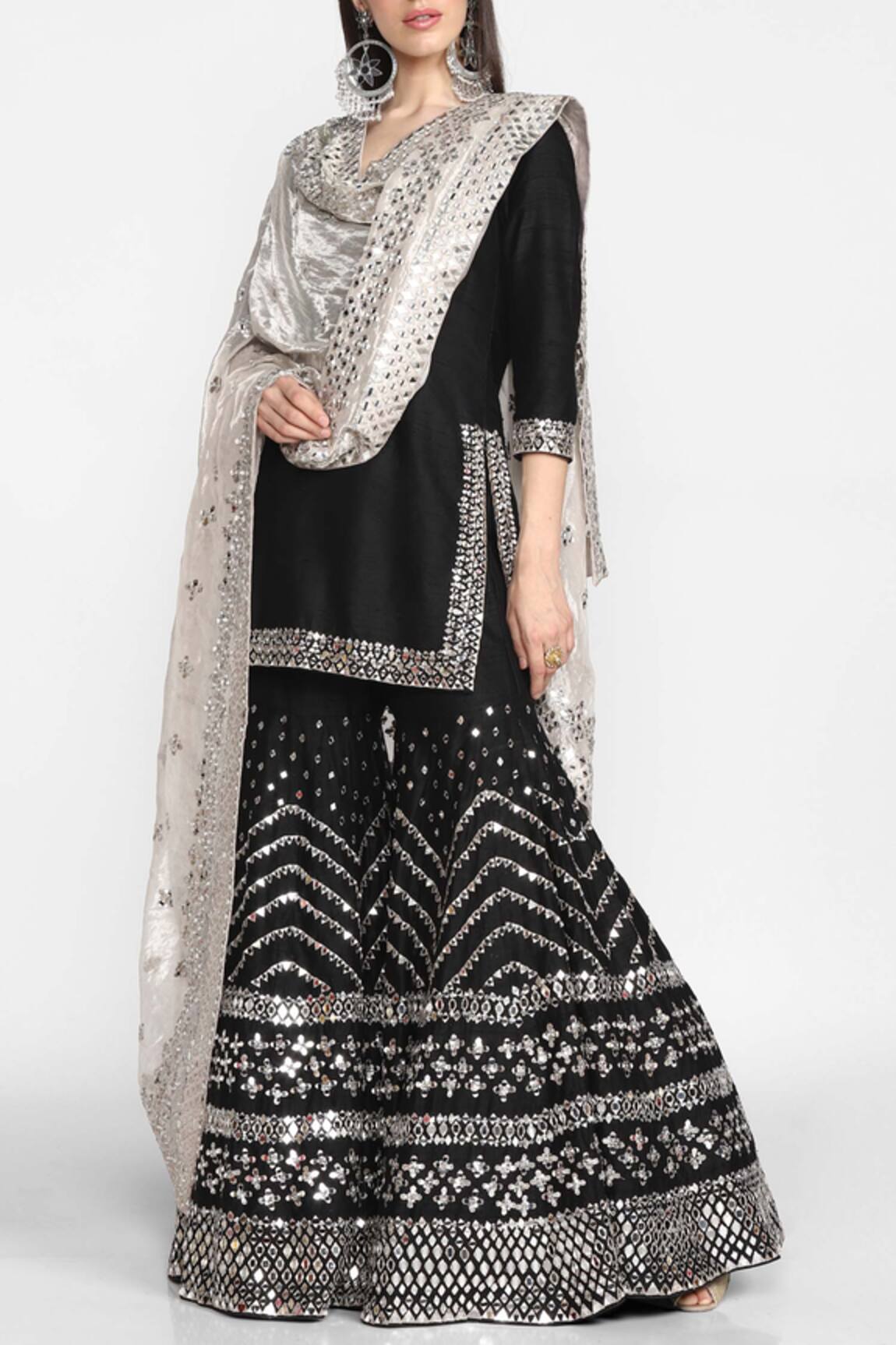 Abhinav Mishra Embellished Kurta Sharara Set