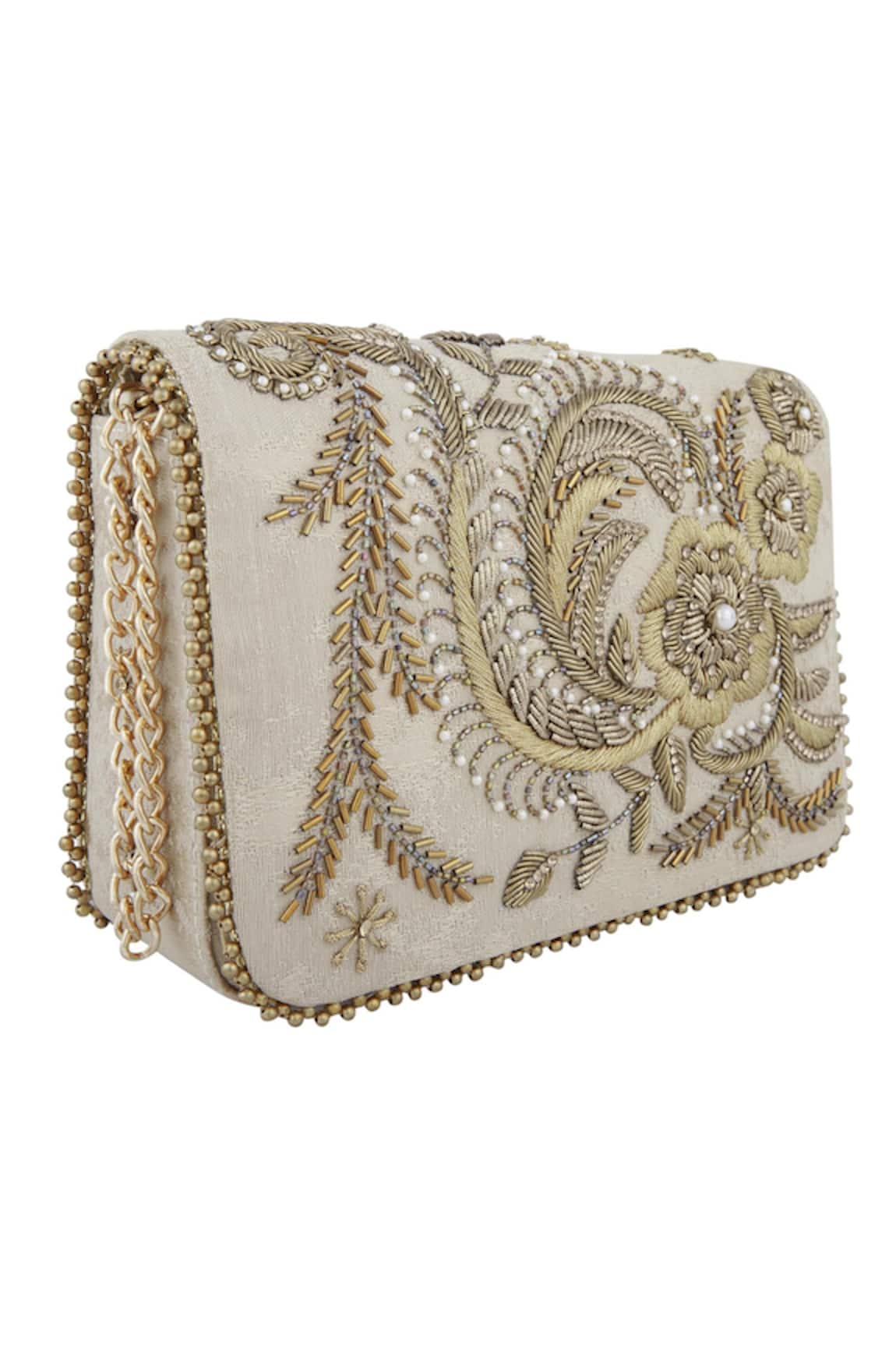 Fuchsia by aashaka mehta Embroidered Clutch