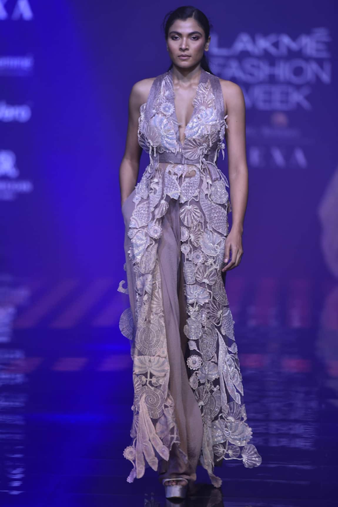 Abhishek Sharma Embellished Jacket Skirt Set