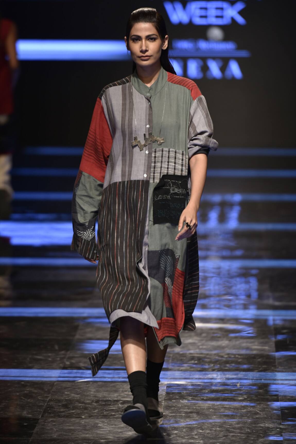 Urvashi Kaur Multi Color Patchwork Tunic 