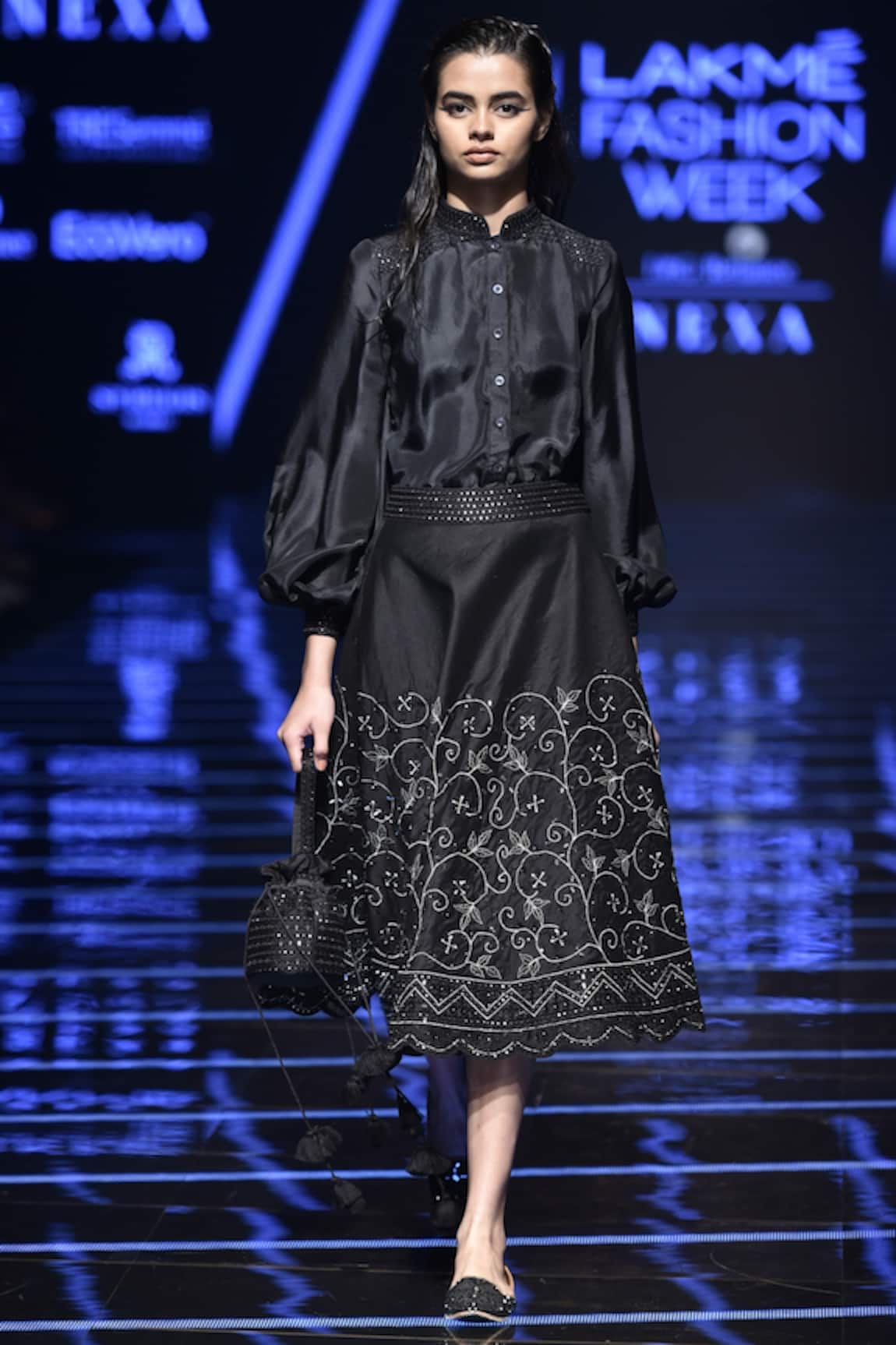 Punit Balana Chanderi Embroidered Skirt Set 