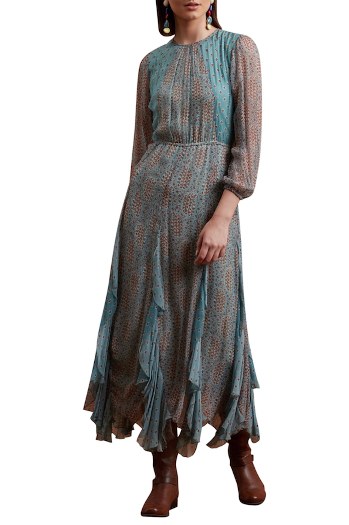 Label Ritu Kumar Printed Maxi Dress