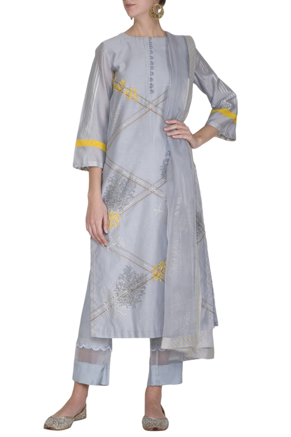 Devnaagri Chanderi Kurta Set