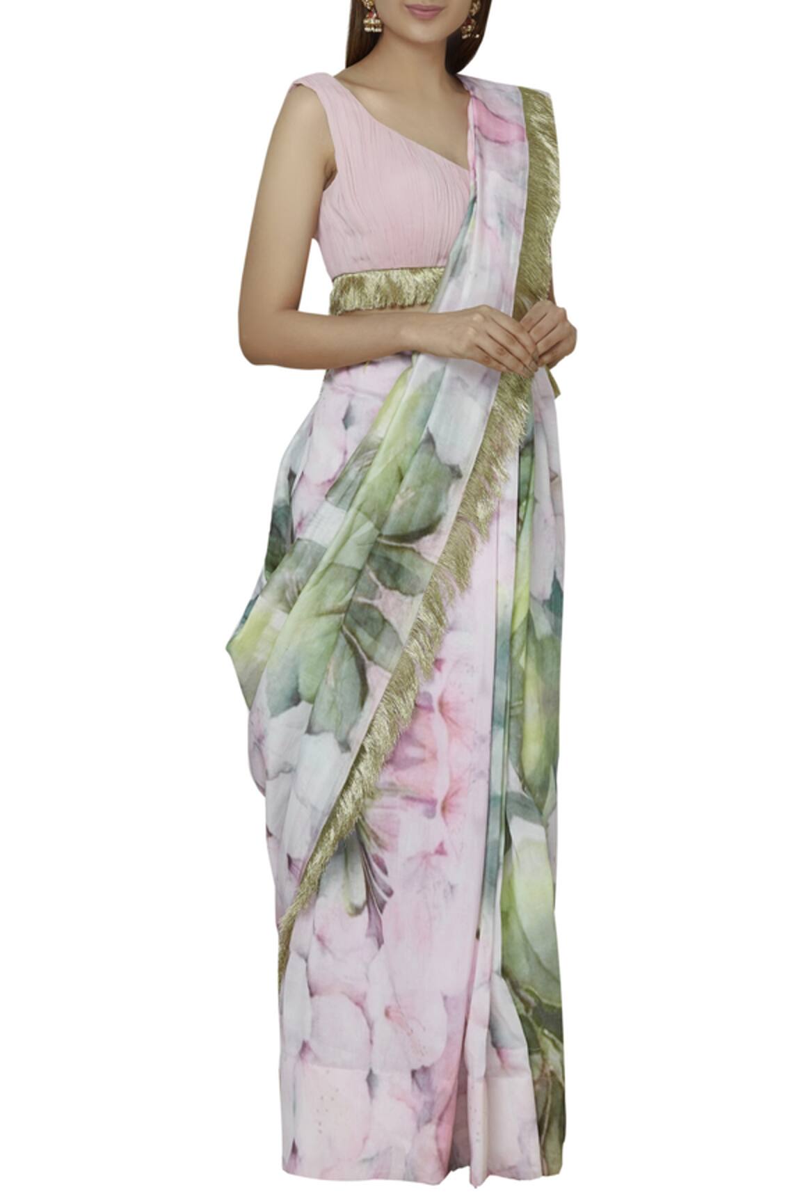 Swatee Singh Printed Saree with Blouse