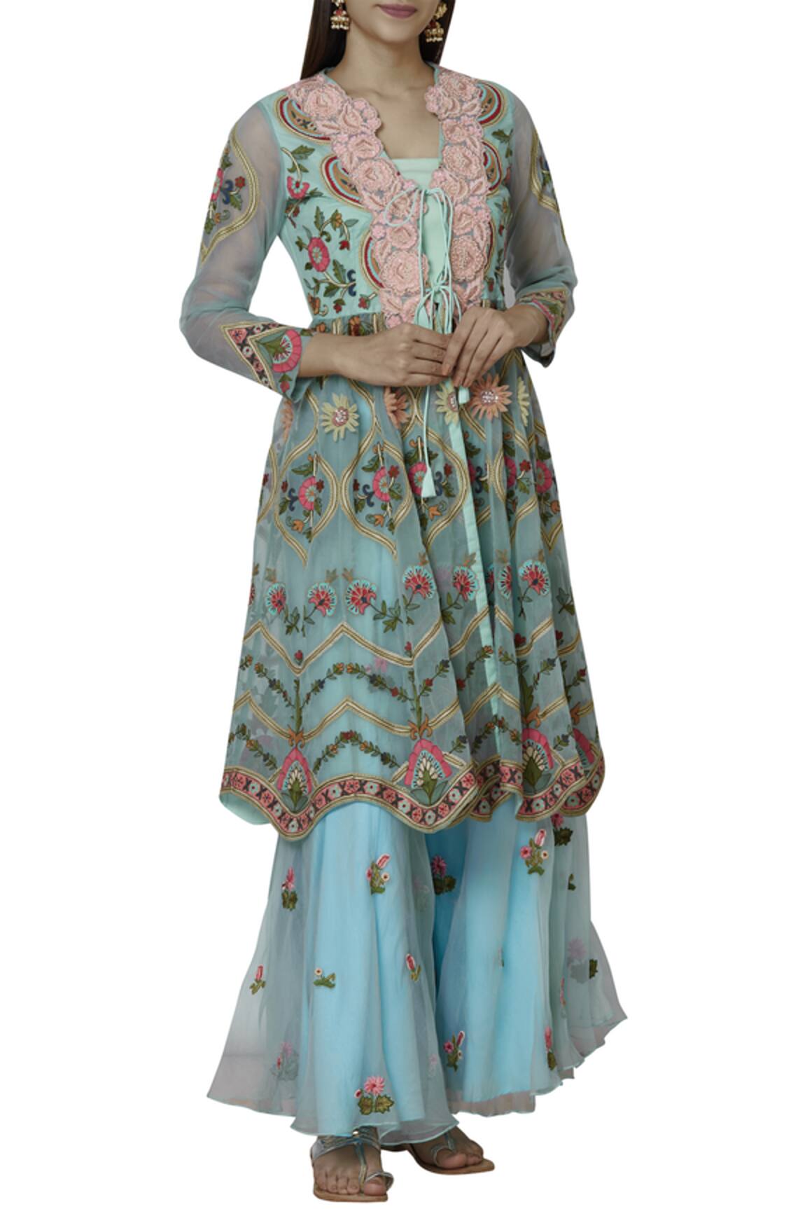 Sonali Gupta Embroidered Kurta Gharara Set