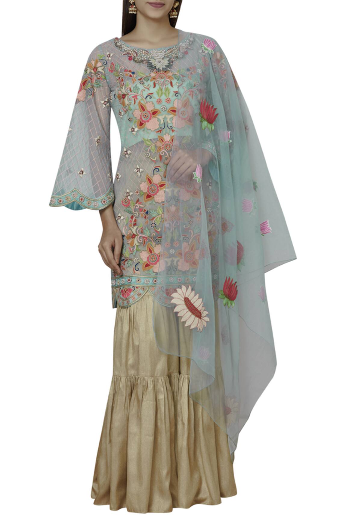 Sonali Gupta Embroidered Kurta Sharara Set