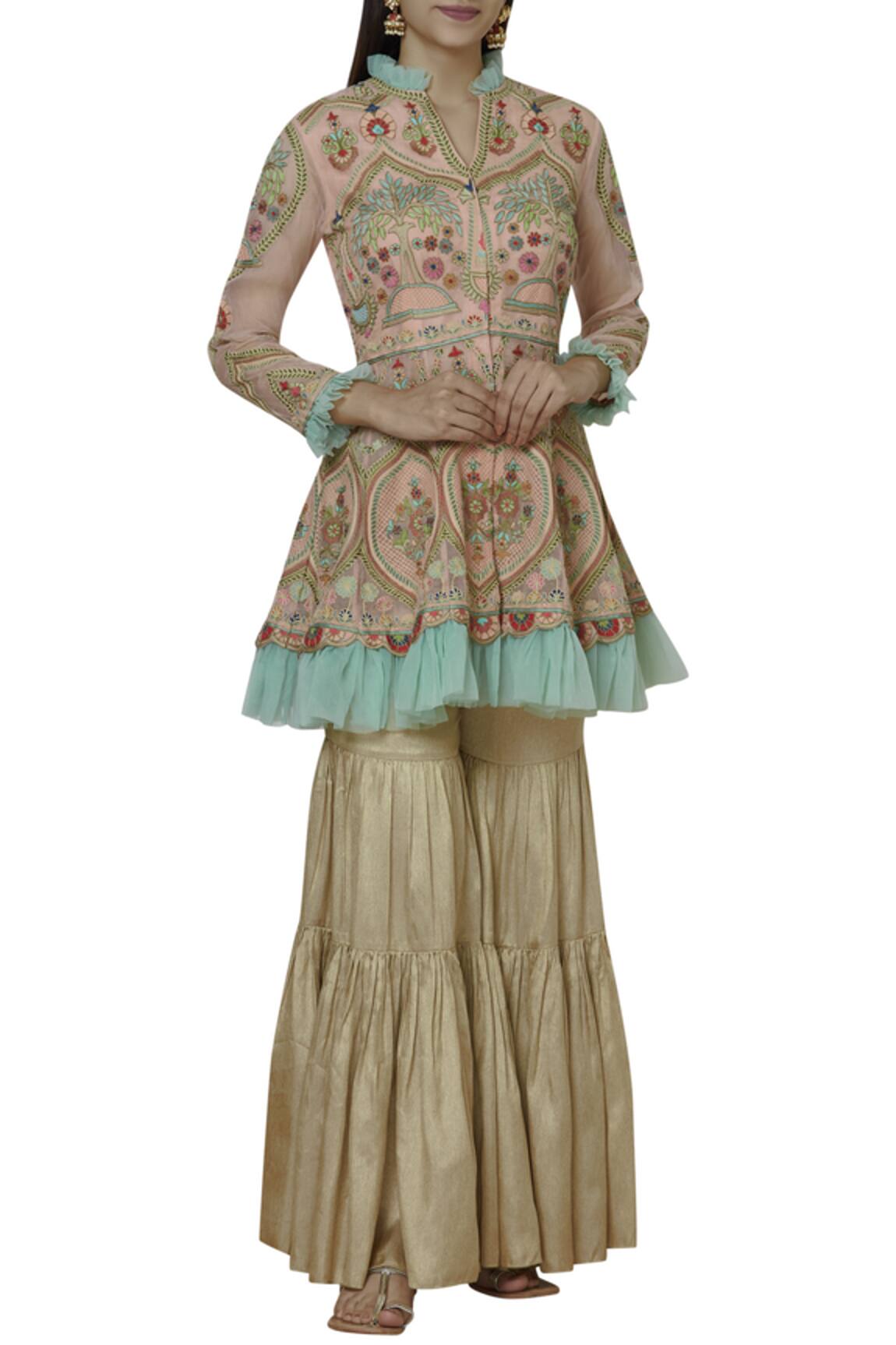 Sonali Gupta Embroidered Kurta Sharara Set