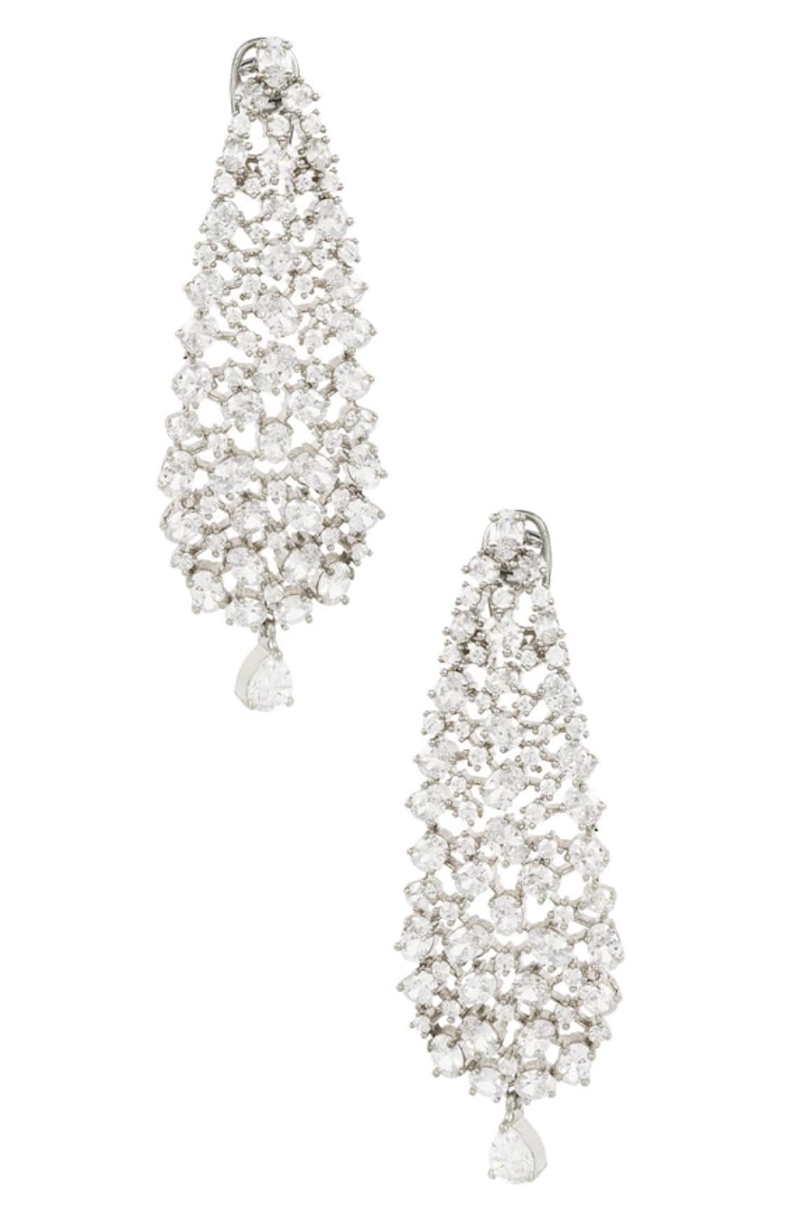 Auraa Trends Crystal Long Earrings
