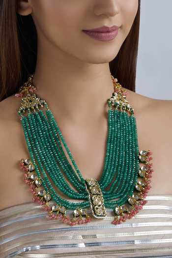 Just Shradhas Layered Bead Necklace 