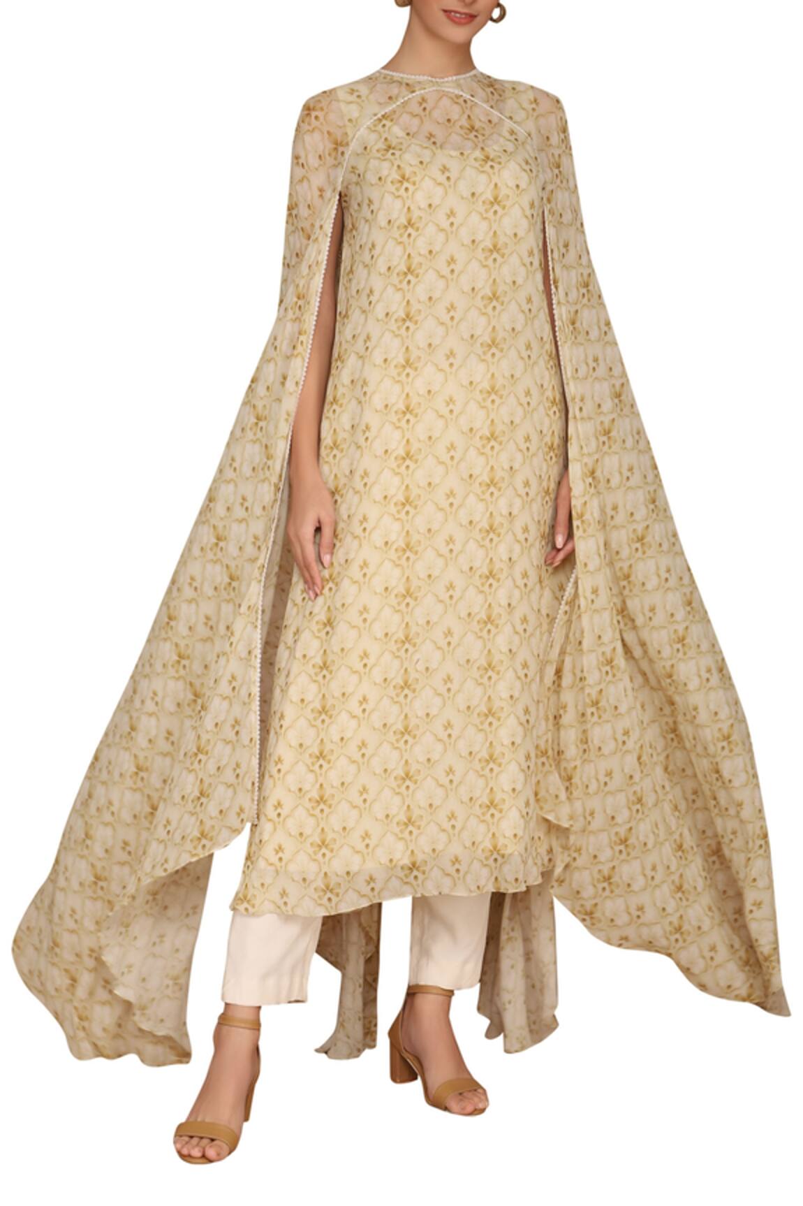 Varun Bahl Printed Cape & Kurta Set