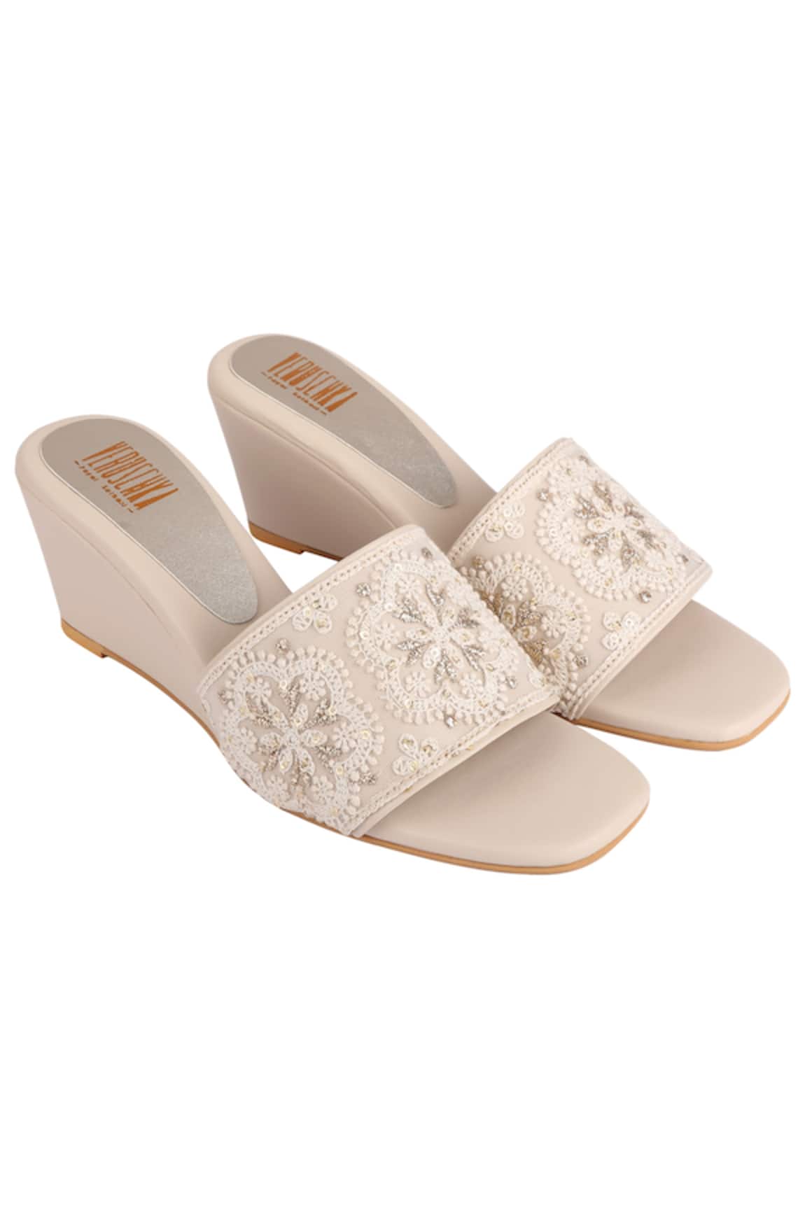 Veruschka By Payal Kothari Embroidered Wedges