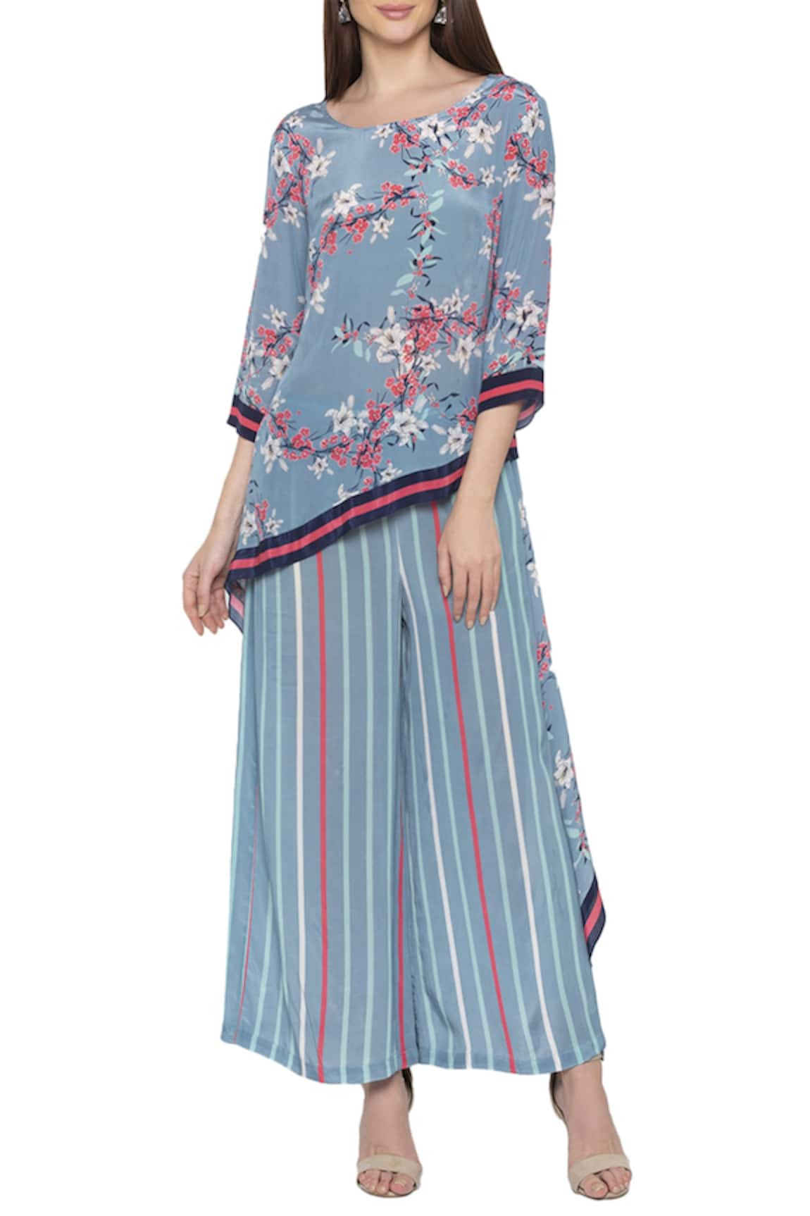 Soup by Sougat Paul Printed Asymmetric Kurta & Palazzo Set