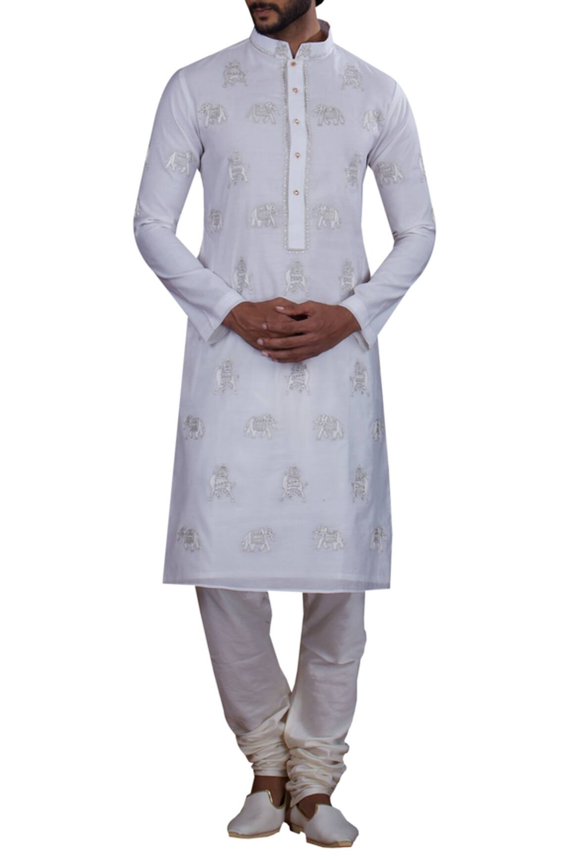 Nitesh Singh Chauhan Chanderi Kurta Set