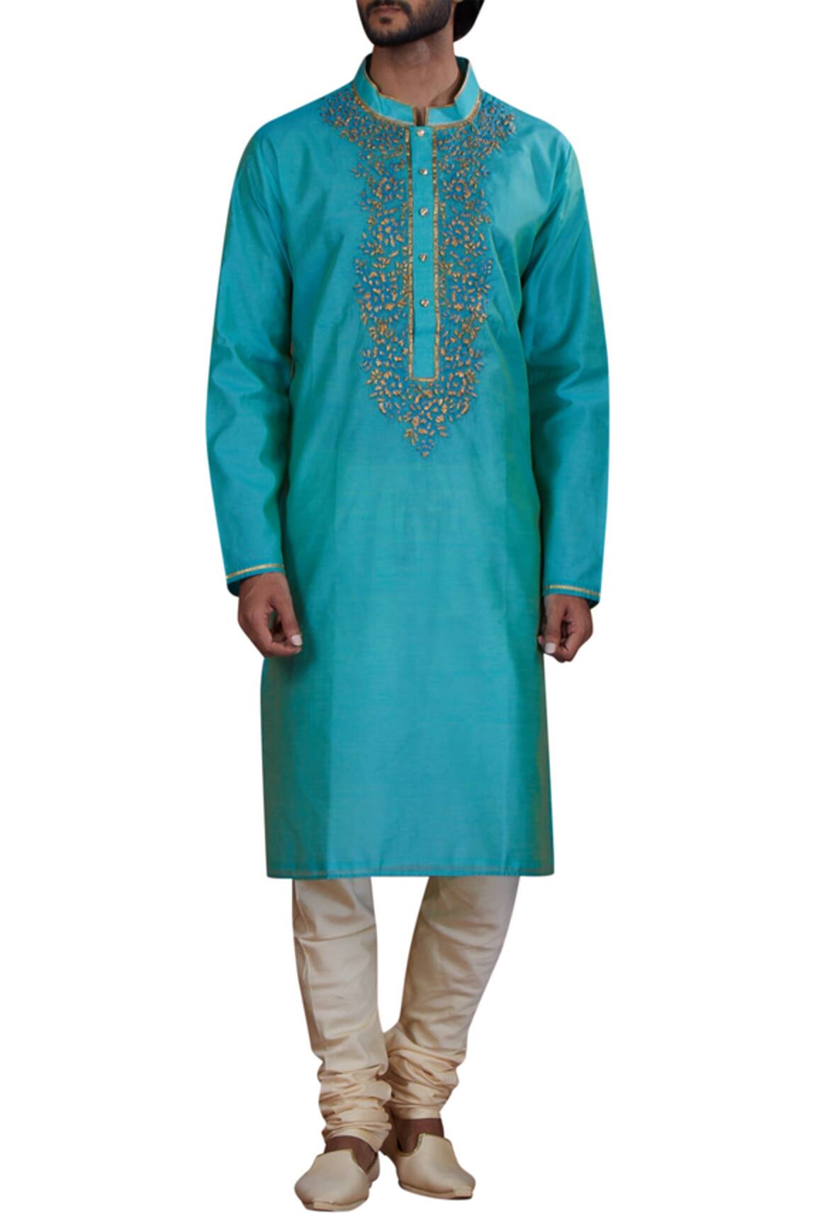 Nitesh Singh Chauhan Chanderi Kurta Set
