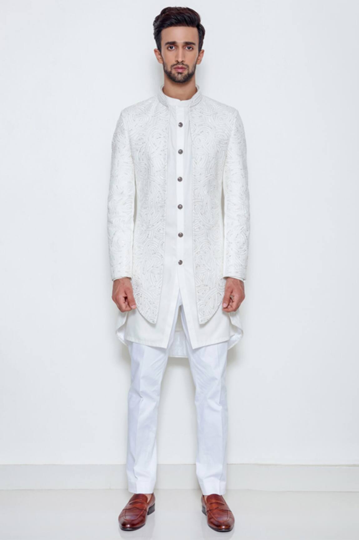 Arjun Kilachand Embellished Jacket with Kurta