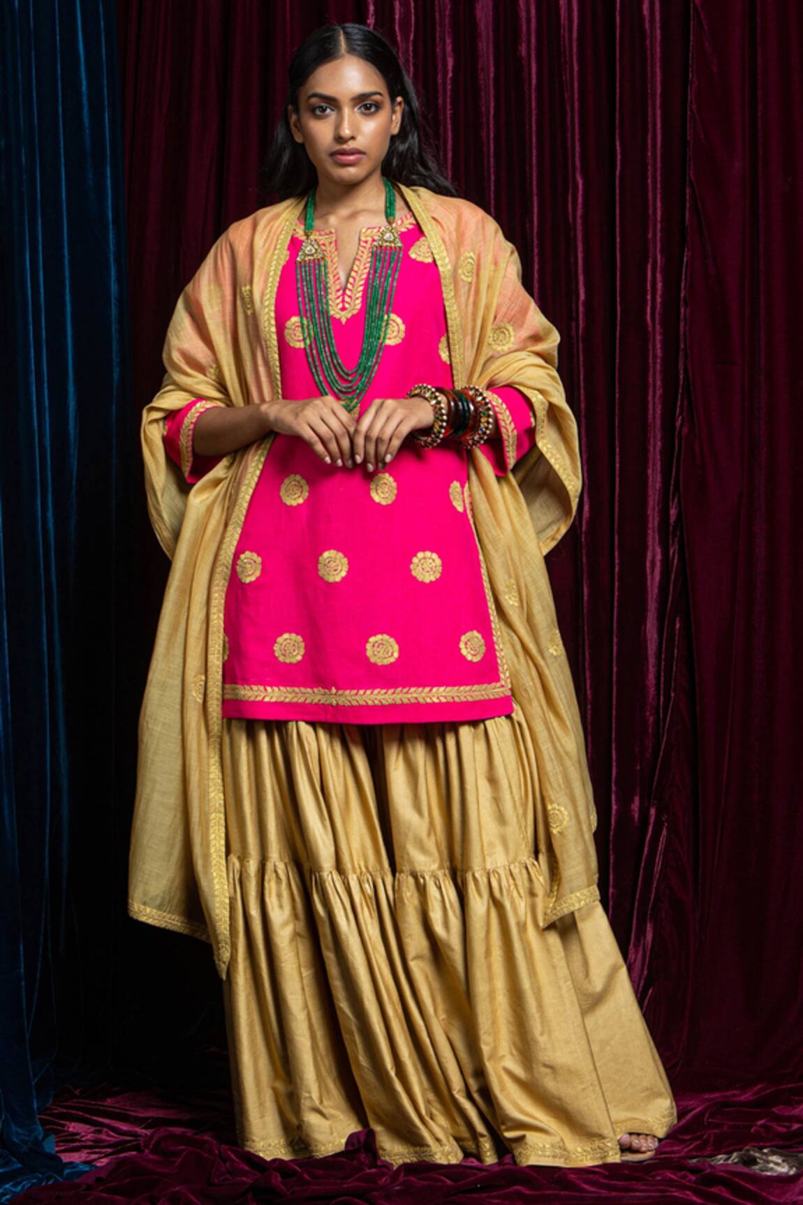 Payal Pratap Embroidered Kurta Sharara Set