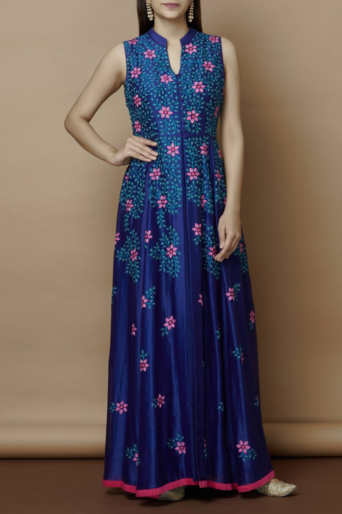 Nachiket Barve Chanderi Embroidered Kurta 