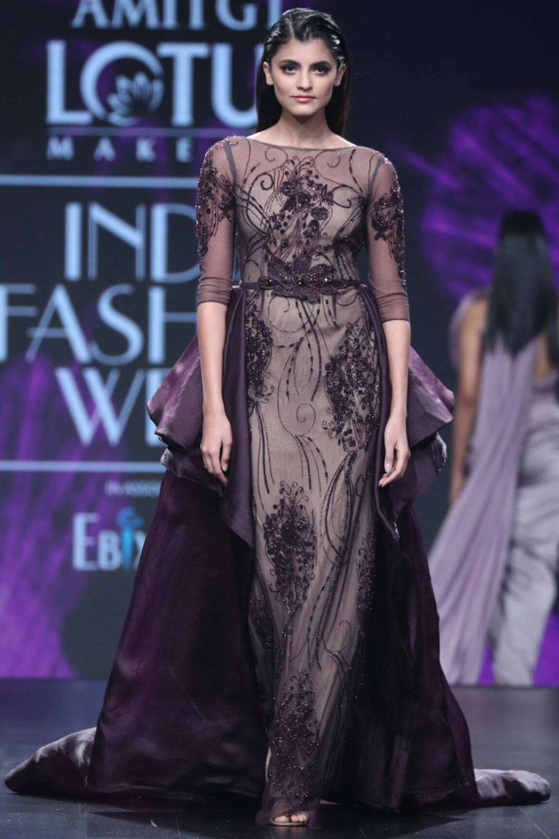 Amit GT Embellished Trail Gown